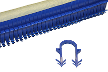 Скоба-фиксатор 16-20мм синяя в обоймах СТК высота скобы 51 мм (1 уп. - 600шт.) подходит под такеры: КАН, ТИМ, ВАЛТЕК  